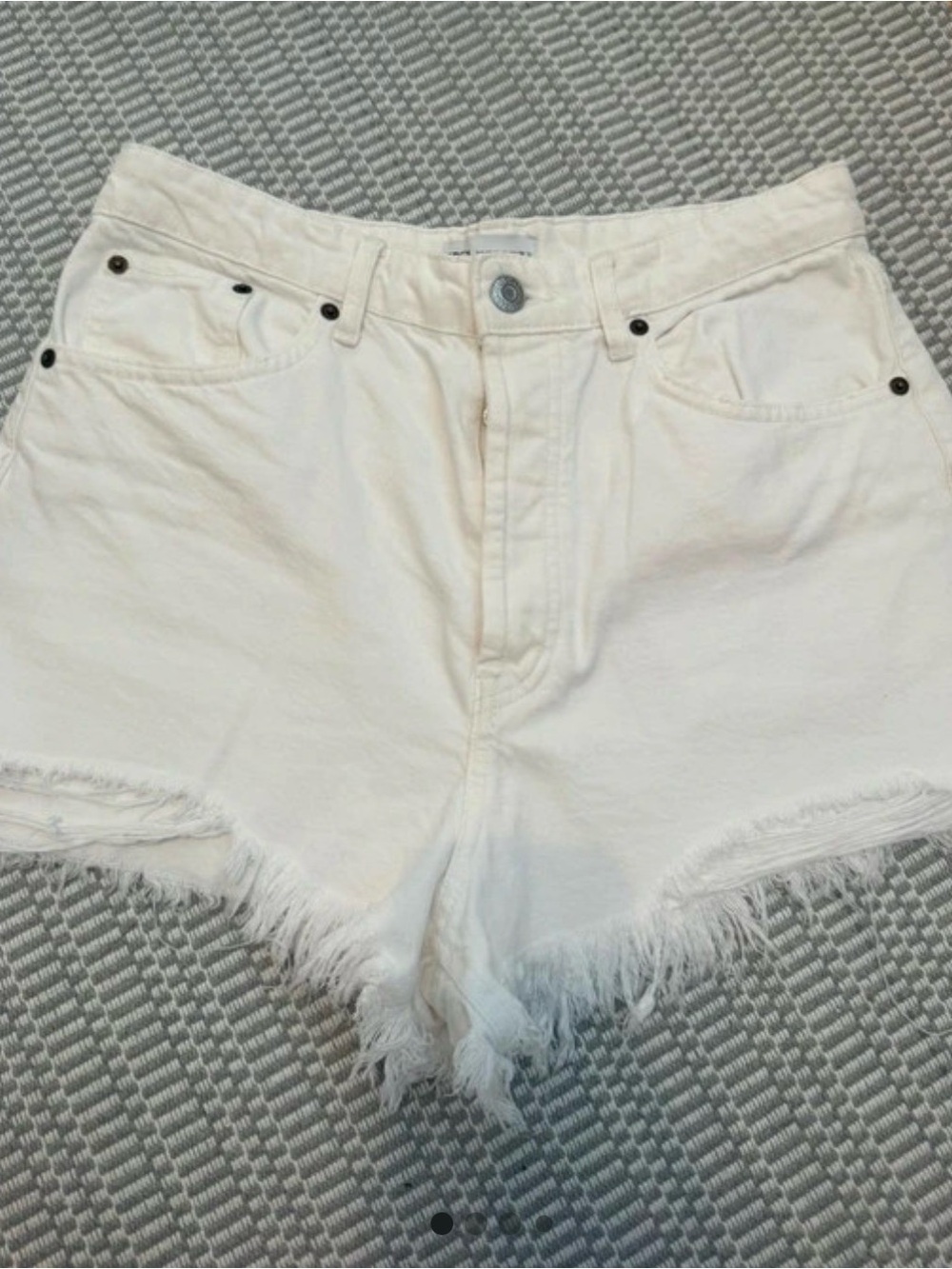 White Zara Jean Shorts